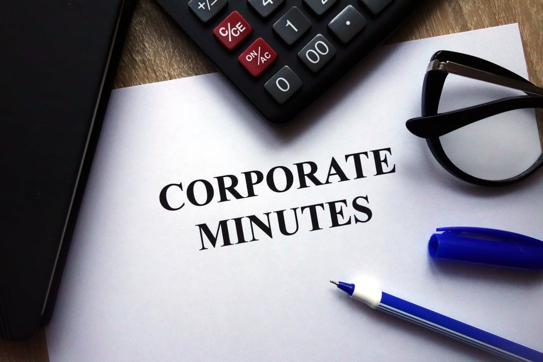 Corporate minutes document